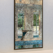 Antiikpeegel mustas raamis