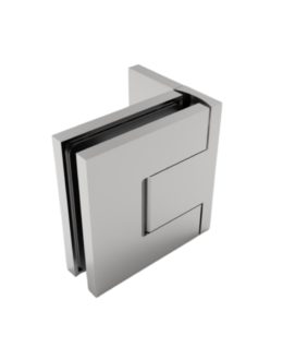 регулируемая петля душевой двери из полированного хрома, настенная смещенная базовая пластина, декоративные накладки