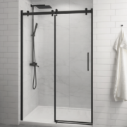 Kaheosaline dušiklaas musta furnituuriga