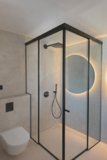 Klaasist dušinurk musta profiiliga (2)