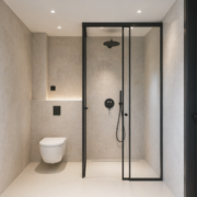 musta furniuuriga dušinurk