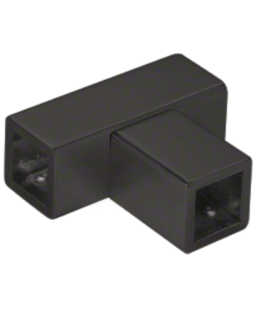 T-kujuline ühenduskronstein, matt must, ruudukujulisele tugitalale