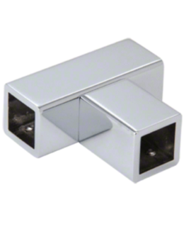 T-kujuline ühenduskronstein, poleeritud kroom, ruudukujulisele tugitalale