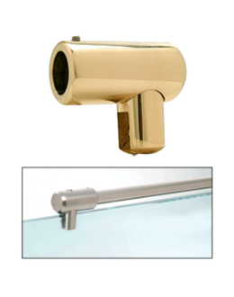 tugitala U-kujulise kronsteiniga, poleeritud messing, klaasile 6–8 mm