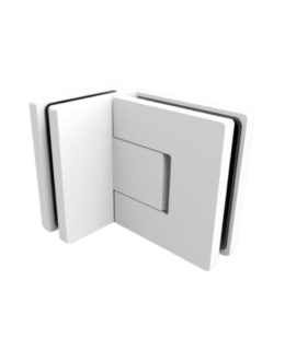 reguleeritav matt valge 90° klaas-klaas dušiukse hing, katteplaadid