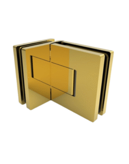 reguleeritav poleeritud messingist 90° klaas-klaas dušiukse hing, katteplaadid