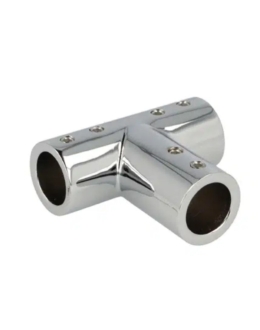 T-kujuline ühenduskolmik kolmele torule F ø19mm kroomitud